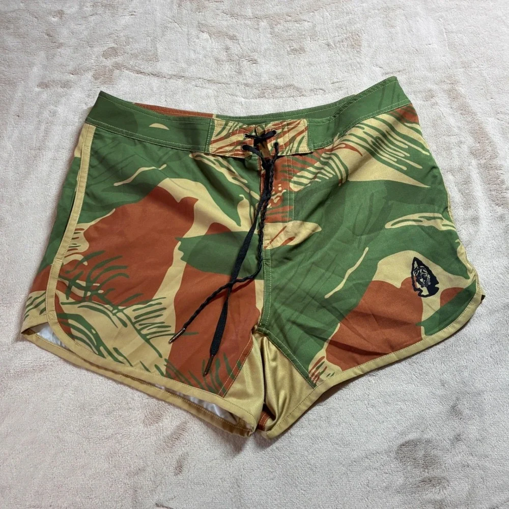 Tachuntfish UDT Shorts Rhodesian Brushstroke Camo Combat Swim Trunks Tactical L